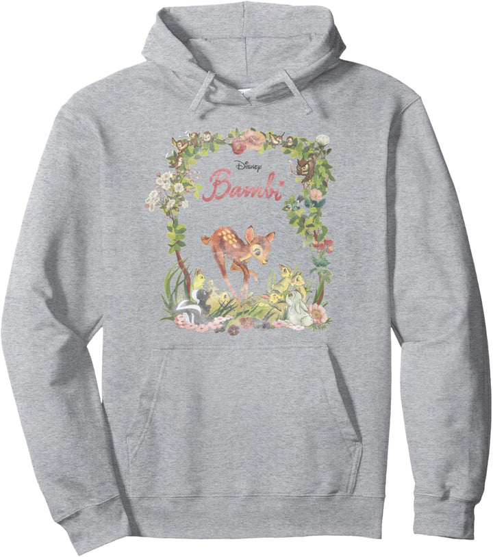 Disney Bambi Floral Framed Portrait Pullover Hoodie
