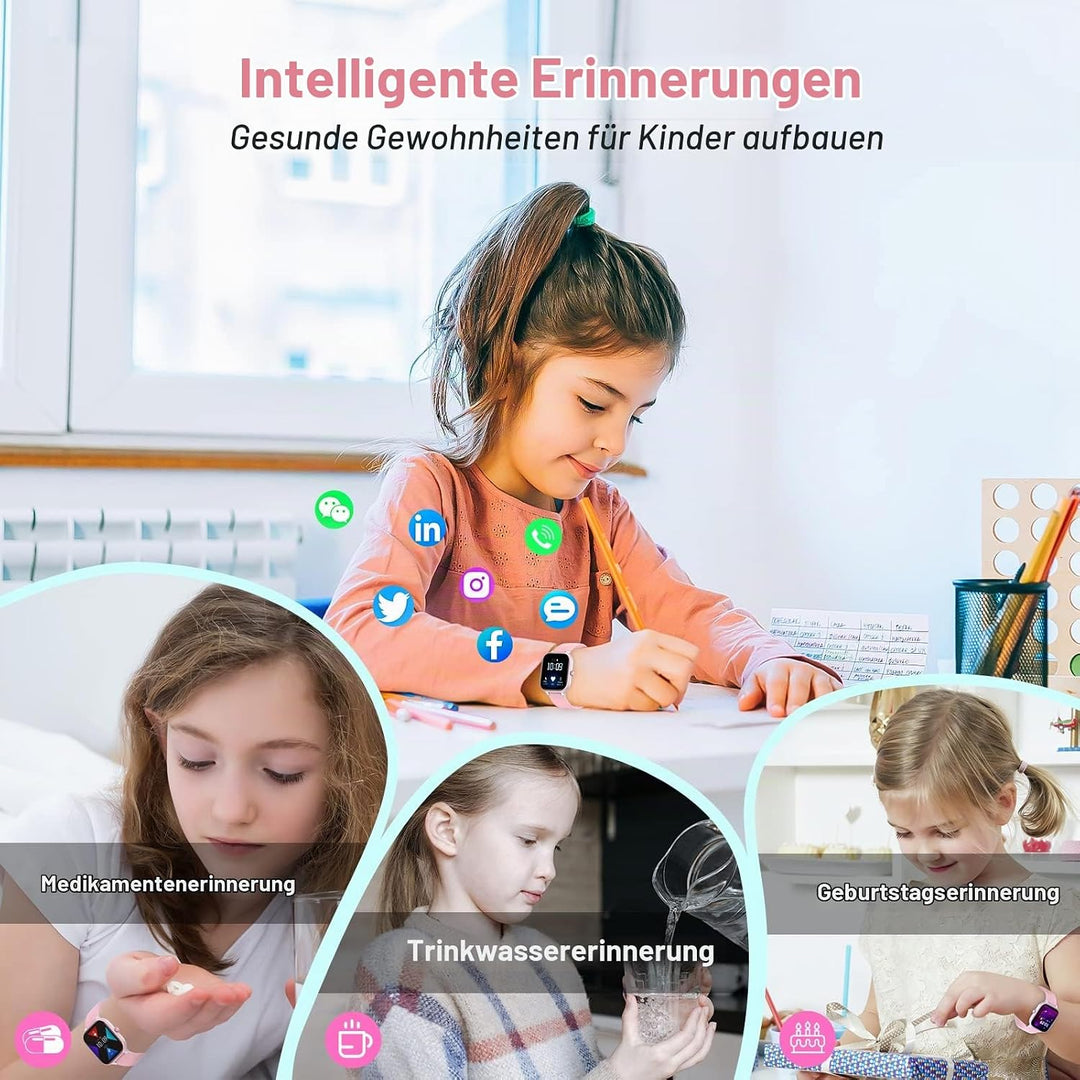 Fitness Tracker für Kinder, IP68 wasserdichter Aktivitäts Tracker, Schrittzähler, Herzfrequenzmesser