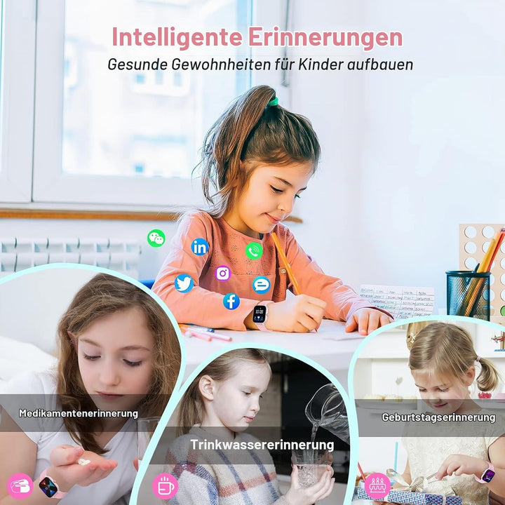 Fitness Tracker für Kinder, IP68 wasserdichter Aktivitäts Tracker, Schrittzähler, Herzfrequenzmesser