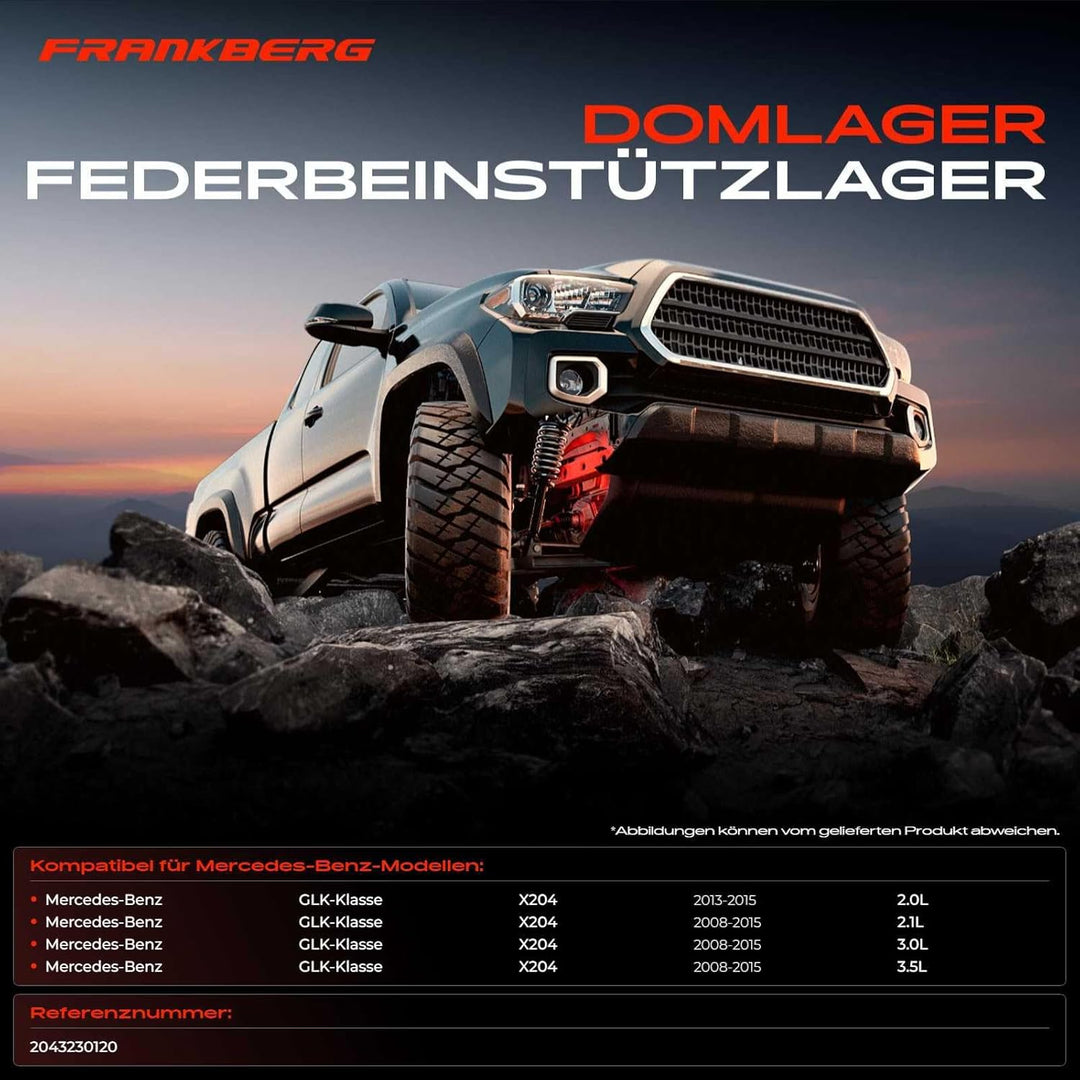 Frankberg 1x Federbeinstützlager Vorderachse Links oder Rechts Kompatibel mit GLK-Klasse X204 2008-2