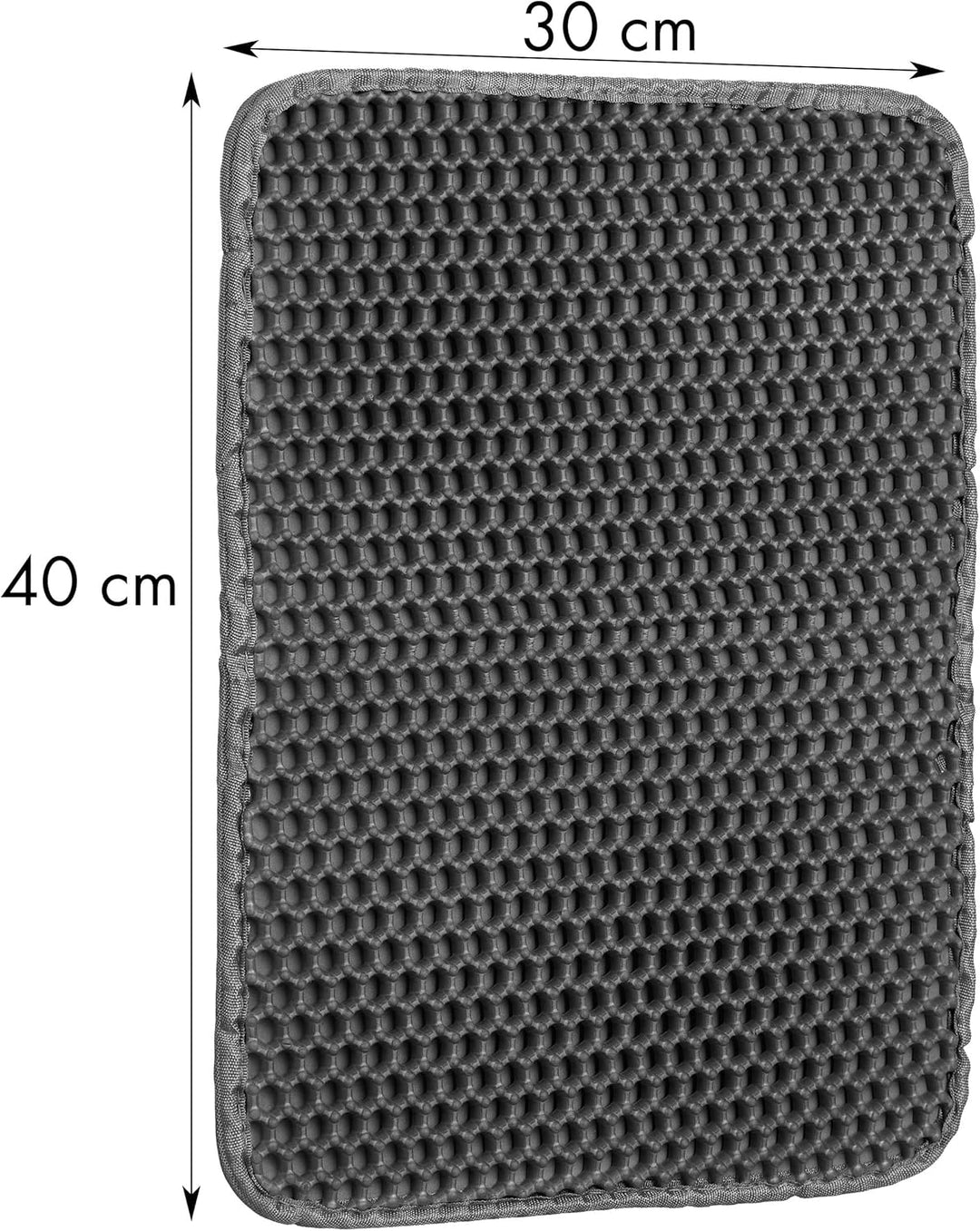 Katzenklo Matte Grau: Katzenmatte Katzenklo 30x40cm für Sauberkeit mit Katzenstreu - Katzentoilette