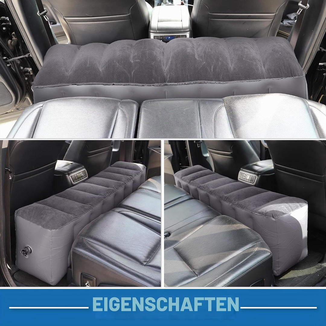 A ABSOPRO Auto-Matratze Schlafmatte für den Rücksitz Luftbett zum Schlafen Schwarz Grau