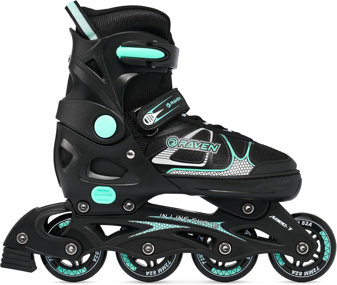 RAVEN Inline Skates Inliner für Kinder und Erwachsene OPTIONAL 2in1 mit Schlittschuhen verstellbar,