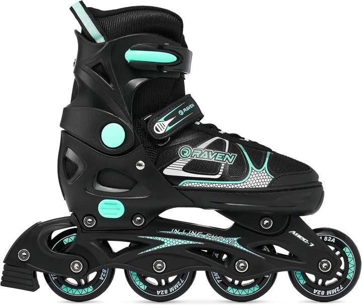 RAVEN 2in1 Schlittschuhe Inline Skates Inliner für Kinder und Erwachsene verstellbar 37-40 (23,5-26c