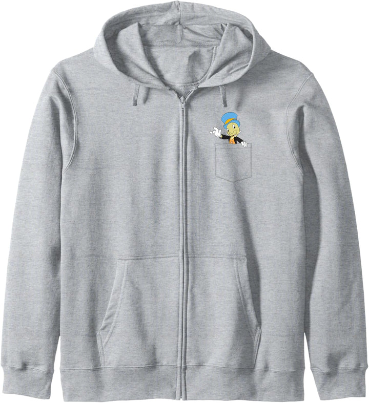 Disney Pinocchio Jiminy Cricket Faux Pocket Kapuzenjacke