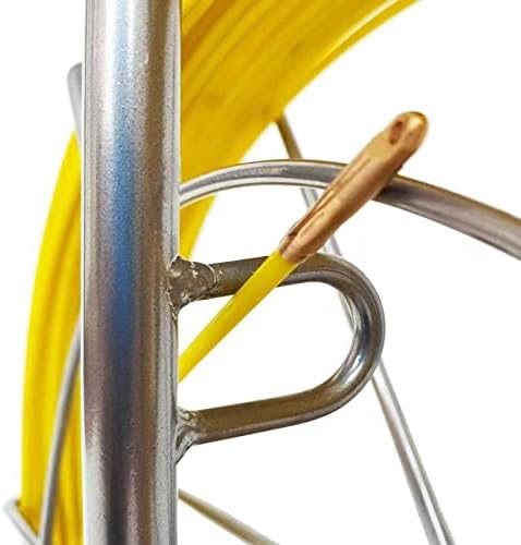 IRSCorp Fiberglas Kabel Rad 100 m Ø 4.5 mm Glasfaserstab inkl. Stahlhaspel Fischband 304 Edelstahl F