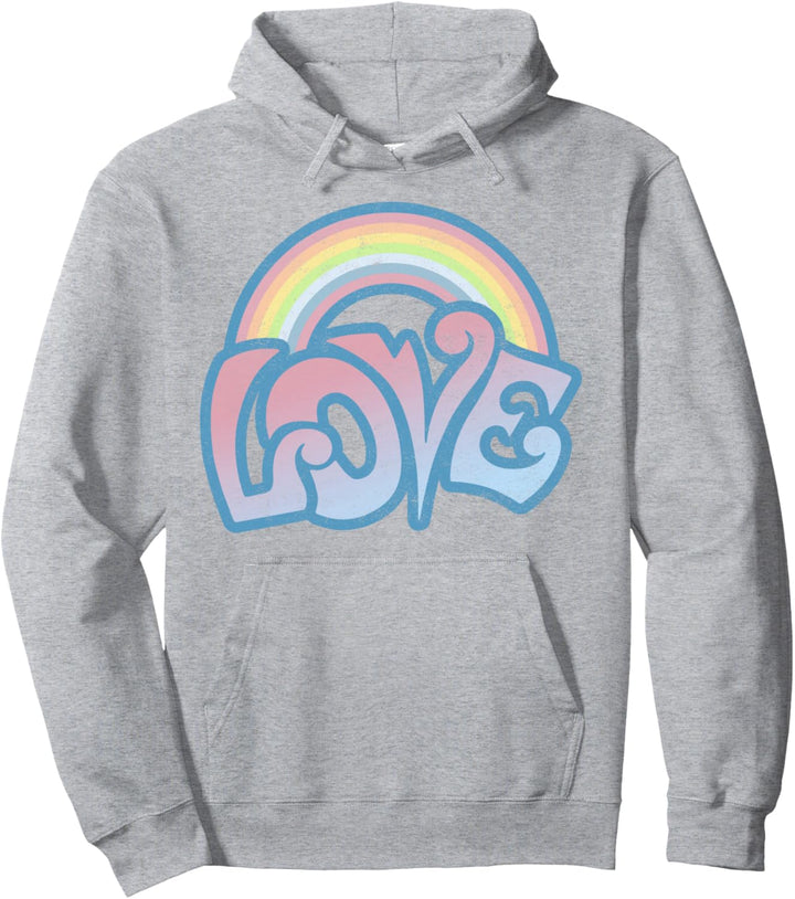 Trendy Love Rainbow Painted Pullover Hoodie