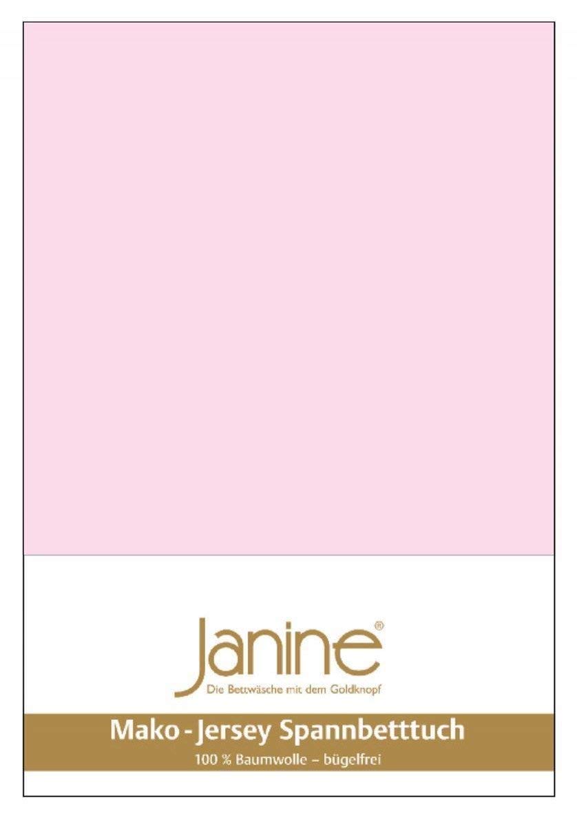 Janine Spannbetttuch 5007 Mako Jersey 180/200 bis 200/200 cm zartrosa Fb. 11 180/200 cm - 200/200 cm