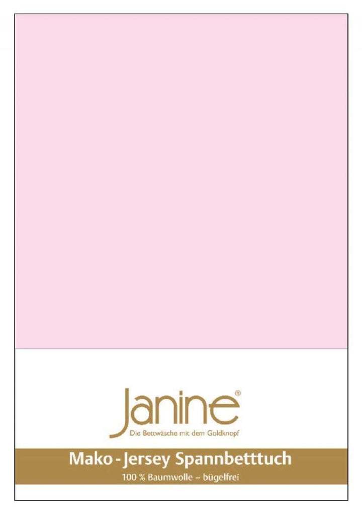 Janine Spannbetttuch 5007 Mako Jersey 180/200 bis 200/200 cm zartrosa Fb. 11 180/200 cm - 200/200 cm