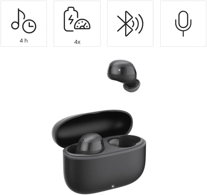 Hama Bluetooth Kopfhörer Freedom Buddy II (True Wireless, In Ear Kopfhörer, kabellos, 3 Equalizer, l