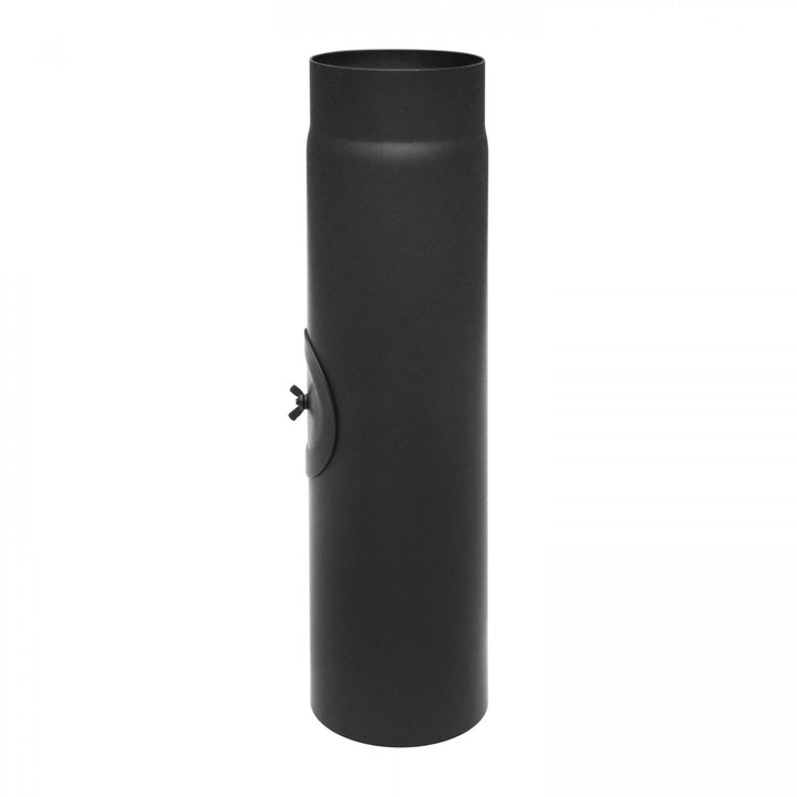 raik Rauchrohr/Ofenrohr 130 mm Durchmesser Länge 500 mm mit Reinigungsöffnung Stahlblech 2 mm Schwar
