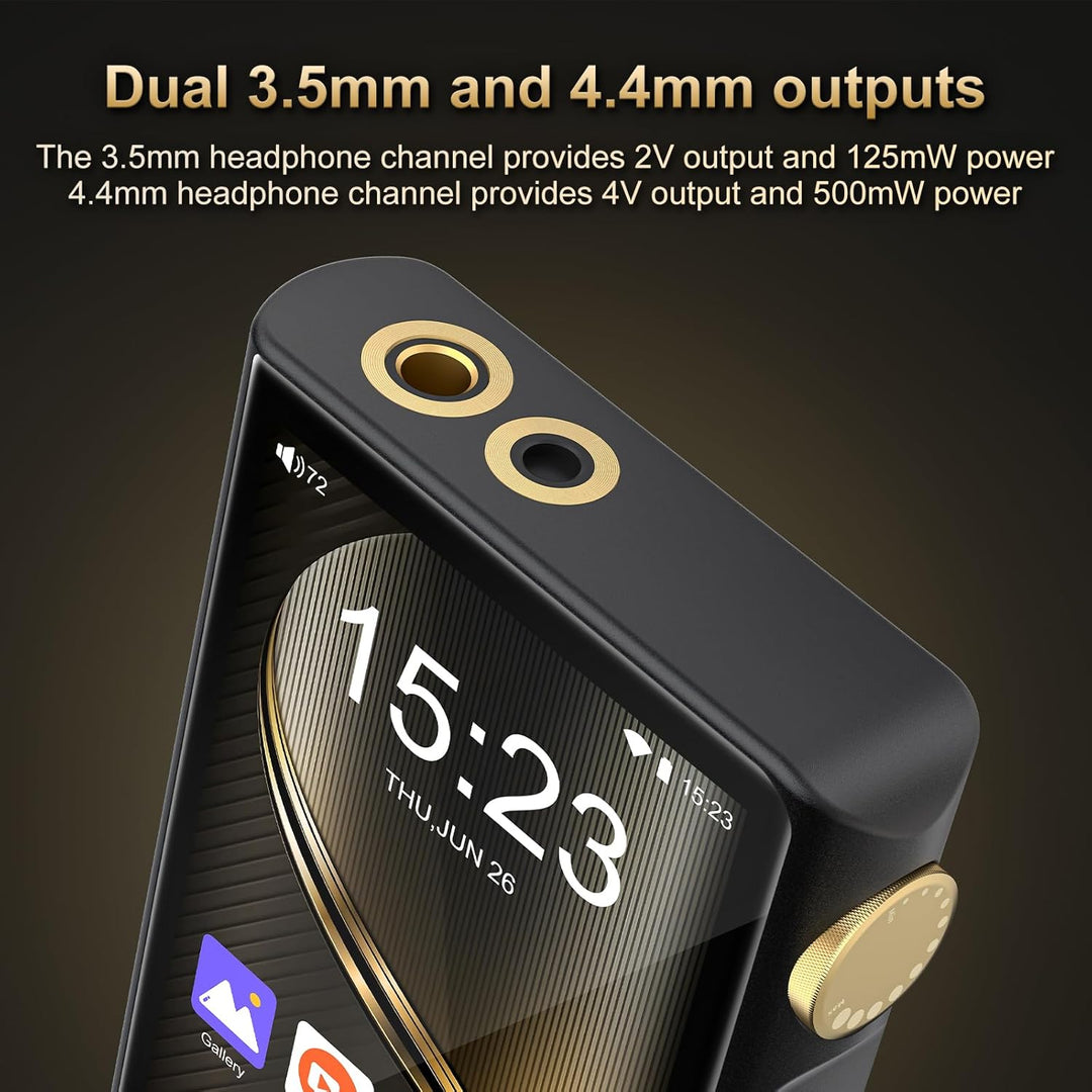 HiFi MP3 Player mit Bluetooth und WiFi, ZAQE Android 12 Hi-Res Music Player, Lossless DSD DAC Flac,