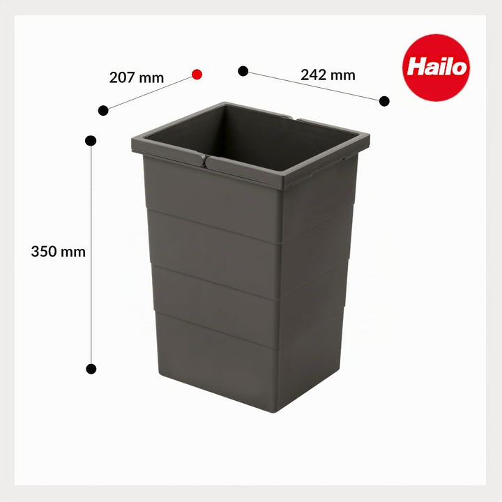 Hailo 13 Liter Inneneimer 1138999 für Cargo Abfallsammler Ersatzeimer Mülleimer