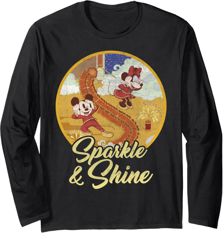 Disney Mickey And Friends Mickey & Minnie Sparkle And Shine Langarmshirt