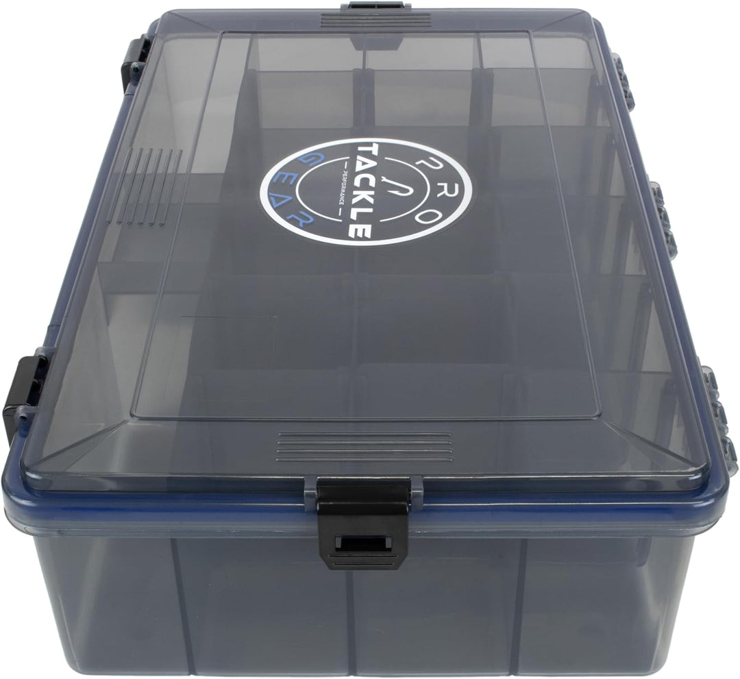 Pro Tackle Lure Box Shallow Köderbox Kunstköderbox Angelbox Tacklebox, grau, wasserdicht (Deep - 35,