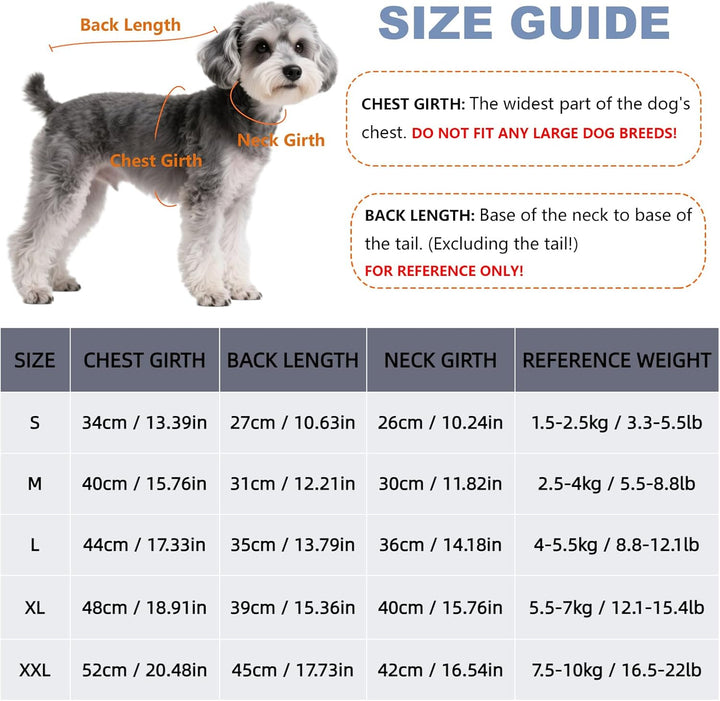 Hundejacke für Kleine Mittelgrosse Hunde, Winter Warmer Hundemantel mit Double-D-Ring, Welpen Hunde