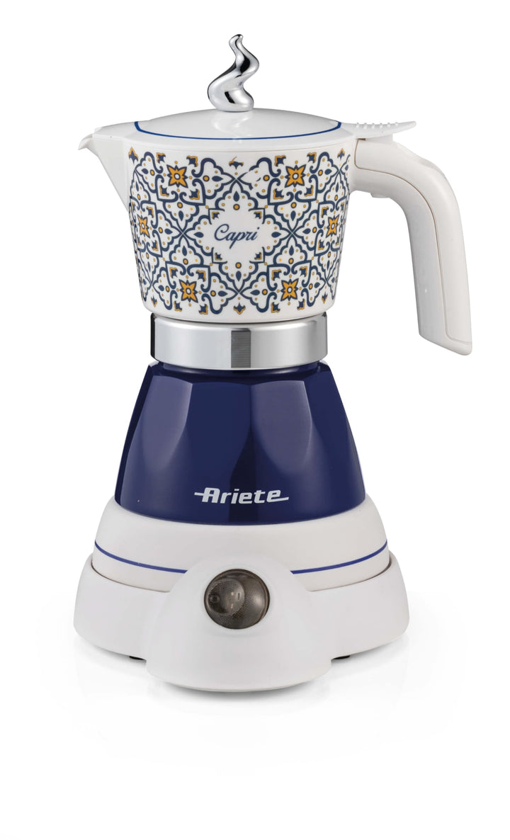 Ariete 1358/1C Moka Aroma Capri, elektrischer Mokka, 400 W, 2/4 Tassen, kabellos, automatische Absch