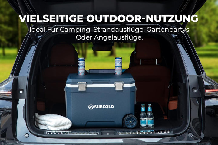 Subcold MOBI Rollkühlbox - Isolierte Kühlbox auf Rollen mit Griffen und Ablauf | Eiskühler für Reise