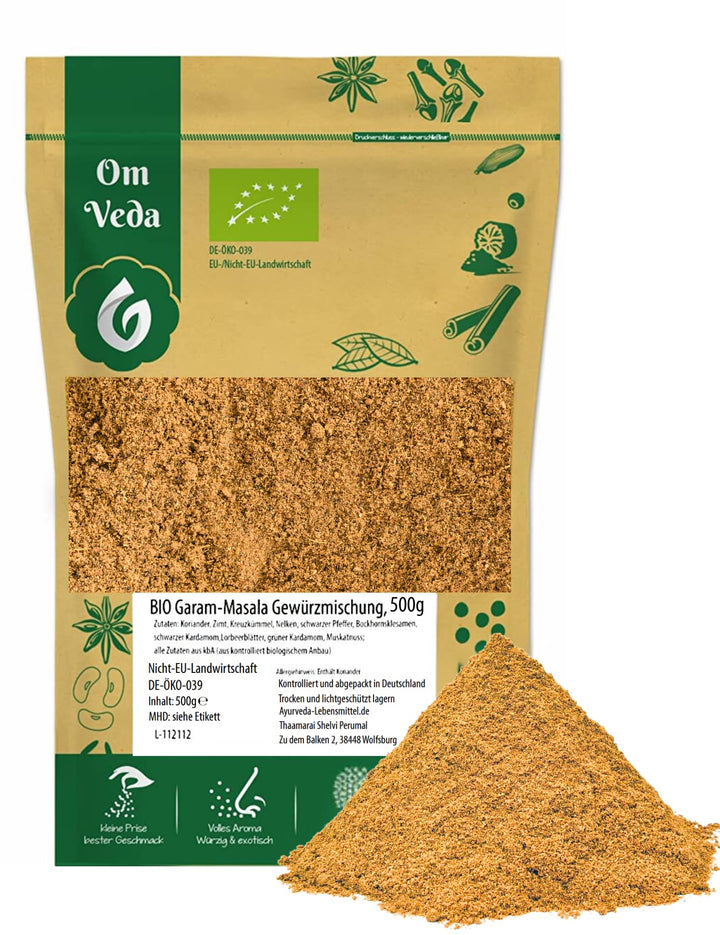 BIO Garam Masala Gewürzmischung 500g | Premium Gewürzmischung für Currys, Eintöpfe, Chutneys, Marina