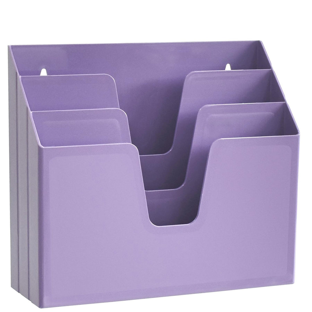 Acrimet Unterlagenhalter Dreifach Horizontalen (Solide Lila Farbe), Solide Lila