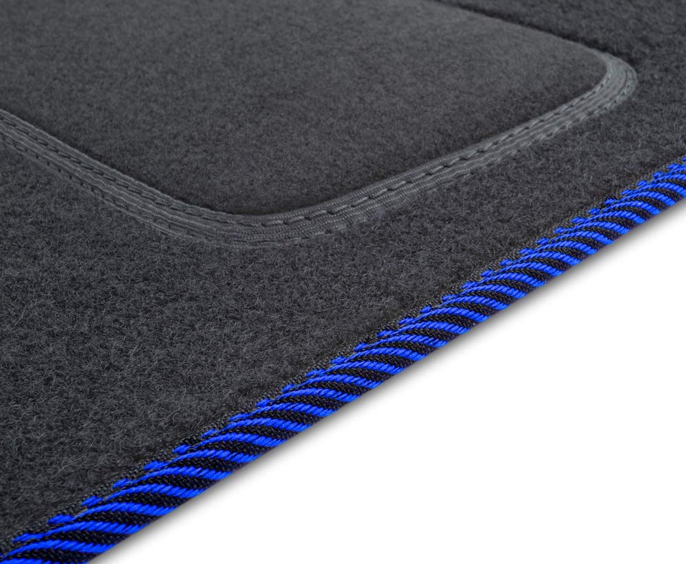 MOTOS Standard Velours-Fussmatten passend für Audi A4 B6 2000-2006 - Standard, Gewebt, Blau fussmatt
