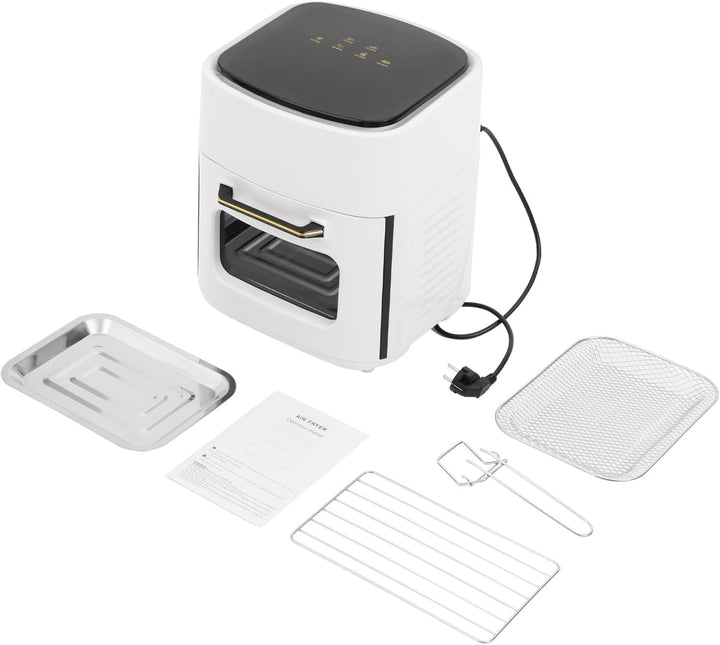 15L Minibackofen Heissluftfritteuse, Heissluft-Backofen 1400W mit 3 Zubehör, Heissluftfritteuse mit