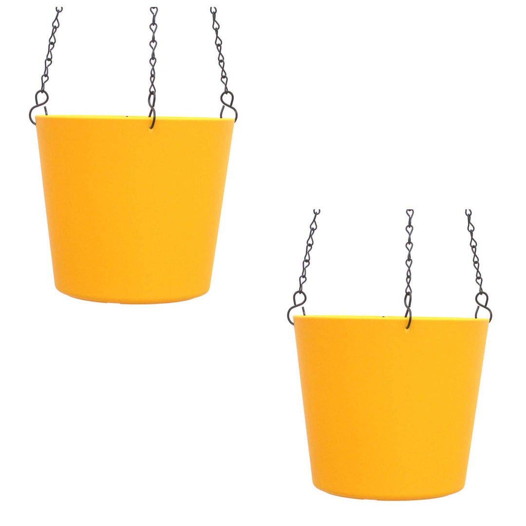 Set2 Kunststoff Ampel-Flori 24 gelb Ø 24.0cm Höhe 22.0cm, Ø 24.0cm Höhe 22.0cm