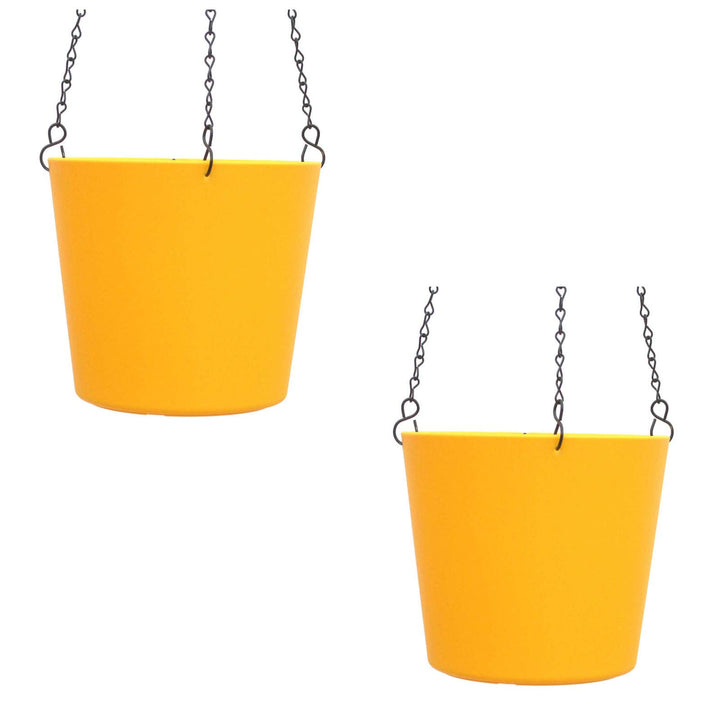 Set2 Kunststoff Ampel-Flori 24 gelb Ø 24.0cm Höhe 22.0cm, Ø 24.0cm Höhe 22.0cm