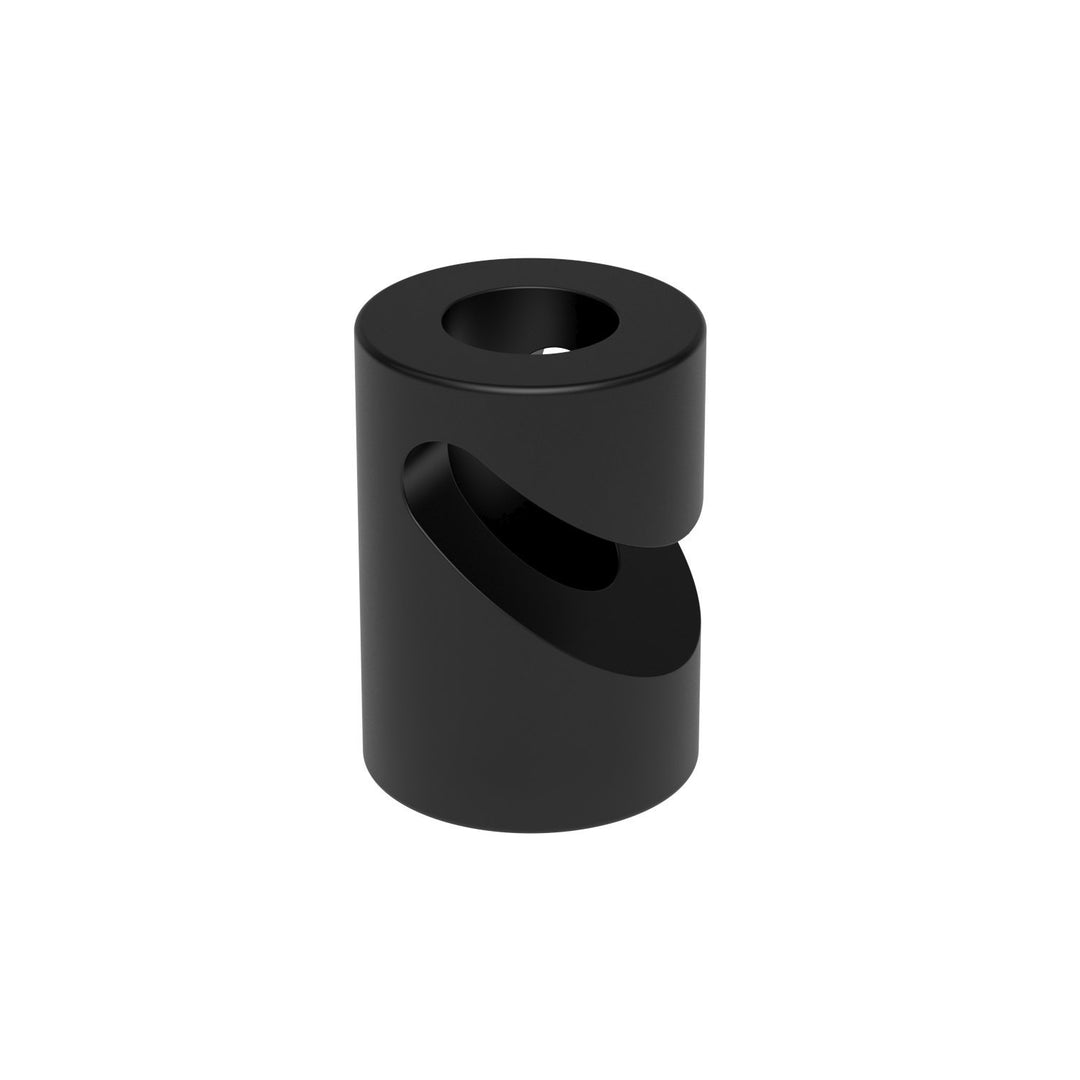 10x Stück - Aufputz-Kabelhalter für Textilkabel, Affenschaukel, Decken- und Wandpin - Schwarz 10x St
