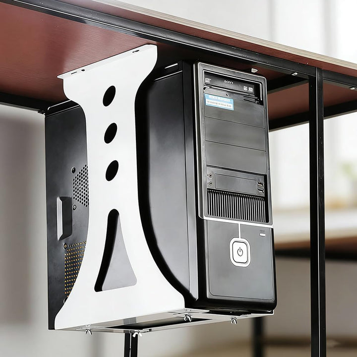 PC Halterung Unter Schreibtisch, PC Tischhalterung & Wandhalterung Tower bis 35kg, Schwerlast Comput
