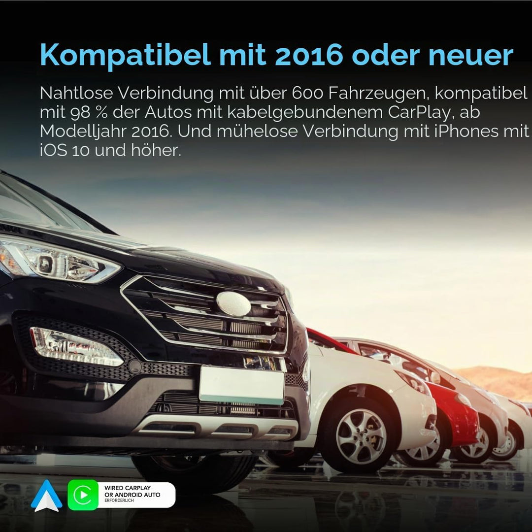 AutoSky Wireless Carplay Adapter & Android Auto - Verwandeln Sie kabelgebundenes zu drahtlosem Carpl