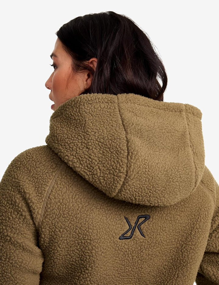 RevolutionRace Sherpa Hoodie für Damen, Outdoor Fleecejacken perfekt für Wanderungen und Outdoor-Abe