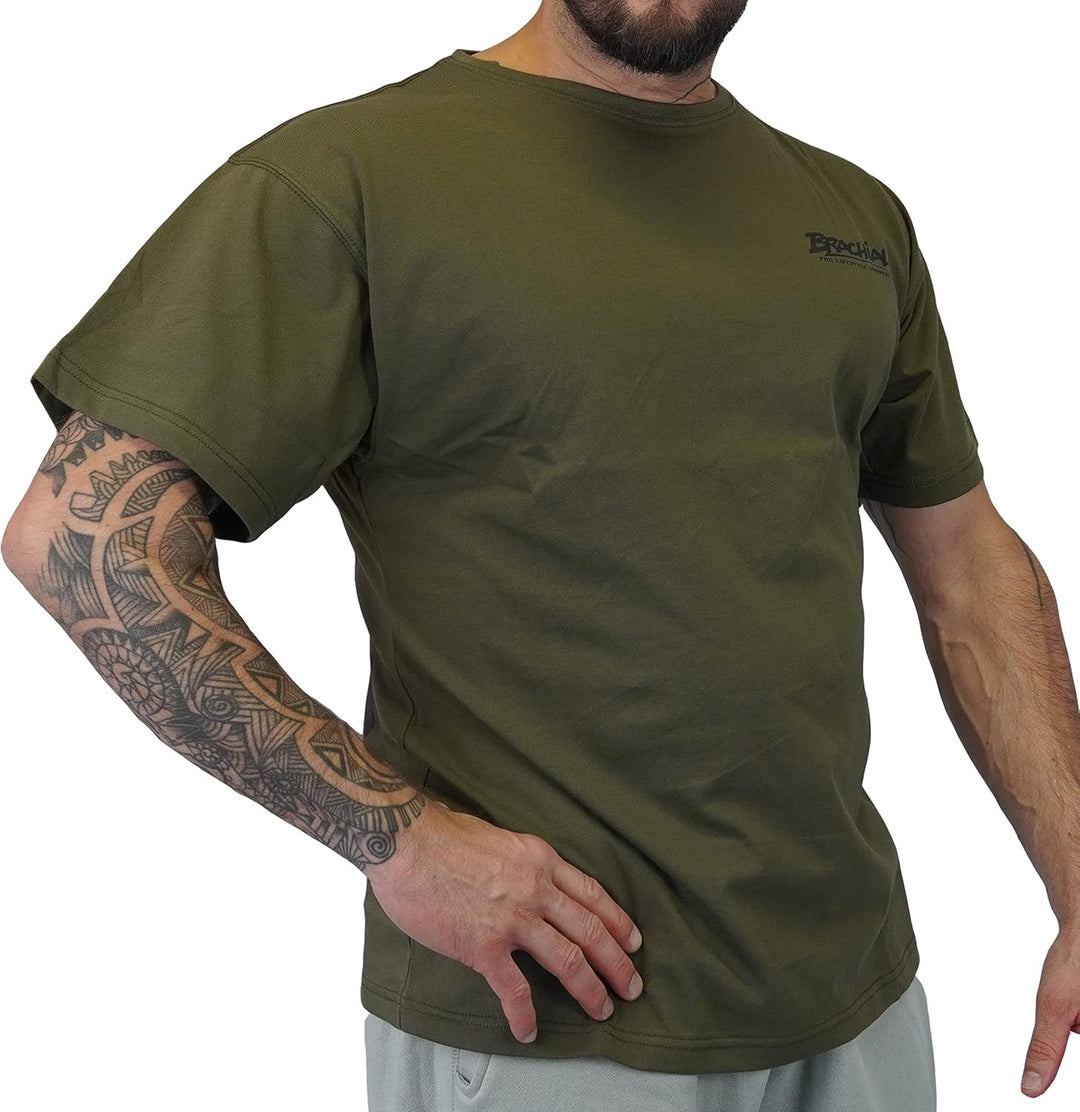 Brachial Premium Herren T-Shirt Lightweight Loose-Fit - für Freizeit Bodybuilding Workout Gym Krafts