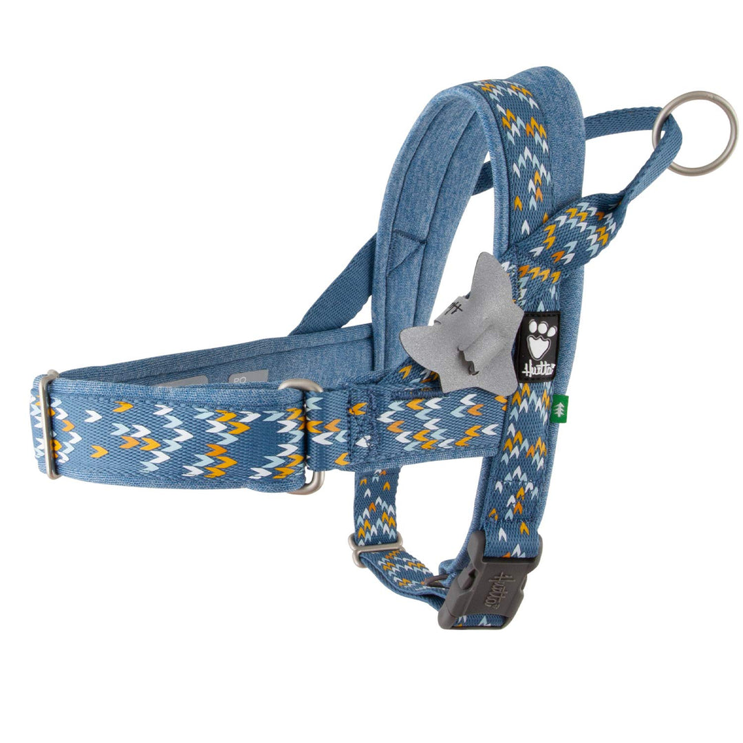 Hurtta Razzle-Dazzle H-Geschirr für Hunde, Gepolstert, 100% recyceltes Polyester, Blau 45-55 cm bilb
