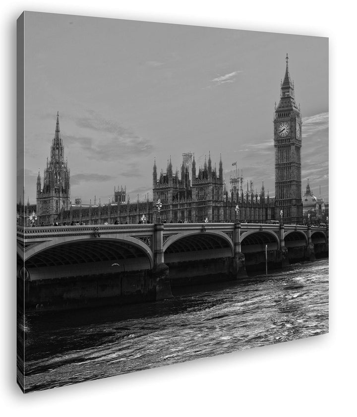 deyoli Big Bang und Westminster Abbey in England Format: 70x70 Effekt: Schwarz&amp;Weiss als Leinwandbil