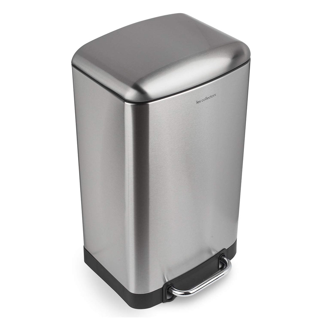 Les Collectors Tret-Mülleimer N°712 / Edelstahl/silber, 30 L/herausnehmbarer Inneneimer/rechteckig,