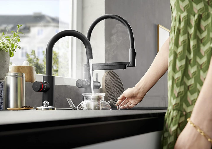 BLANCO drink.hot EVOL Mono schwarz matt | Heisswassersystem | Veredeltes kochend heisses Wasser | Cl