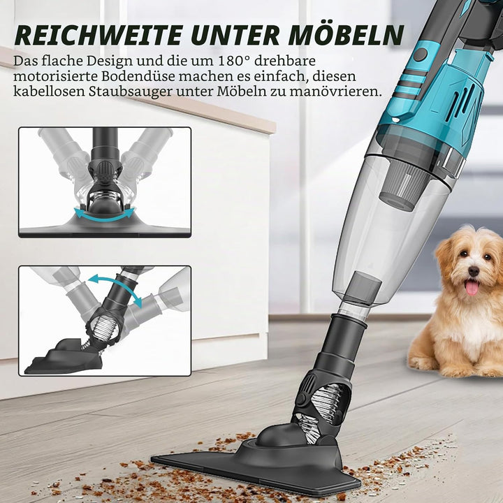 Akku Staubsauger für Makita Akku 18V, Starke 10000Pa Kabellos Handstaubsauger, 3-in-1 Multifunktiona