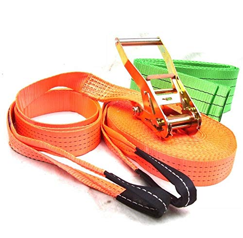 D+L Slackline 20m Set Baumschoner Laufband 50mm Spanngurt Slacken Slackbelt Zurrgurt AWZ