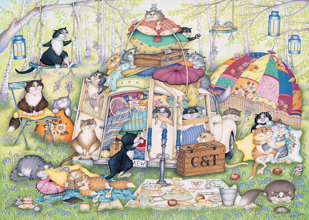 Ravensburger 16975 Crazy Cats Lazy Summer Afternoon 1000 Teile Puzzle für Erwachsene und Kinder ab 1
