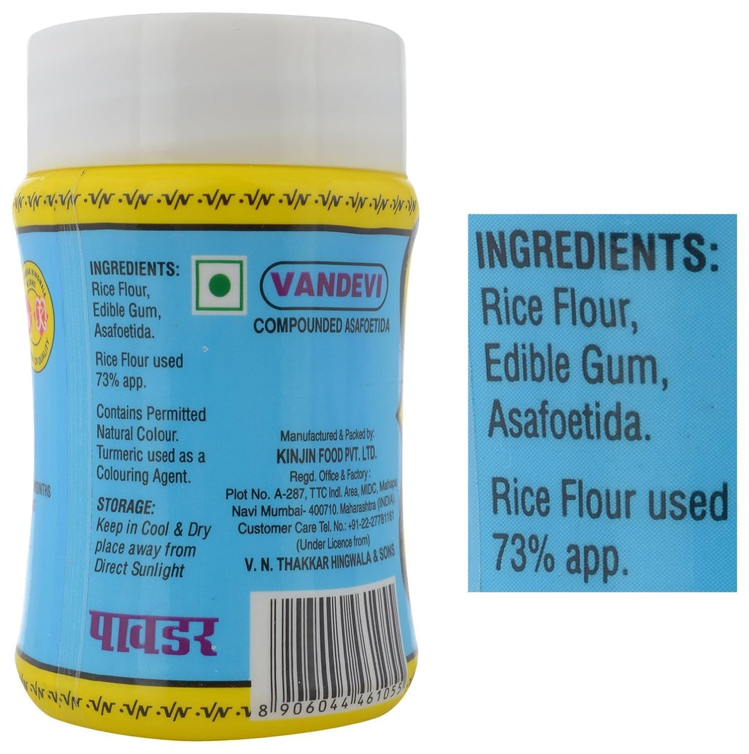 Kajal Aasafoetida Vandevi Hing-Pulver Teufeldreck 2x100g – Indischer Geschmack für Currys, Chutneys