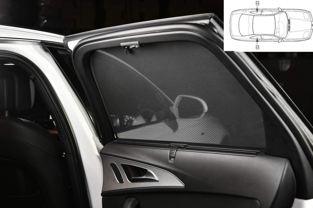 Satz Car Shades (Hintertüren) kompatibel mit Mitsubishi Outlander III 2013- inkl. PHEV (2-teilig)