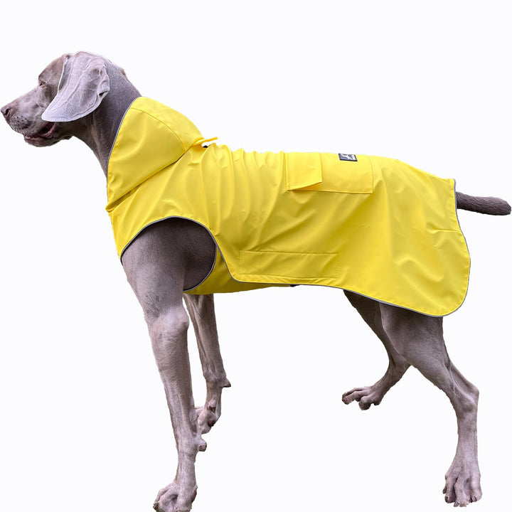Nicht steif, superweiche Haptik Hunde-Regenmantel, reflektierend, verstellbar, einfach anzuziehen, L