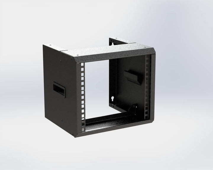Easy Rack - 10" Universelles Rackschrank für Wandmontage oder Desktop - 5HE - 250mm Tiefe - Schwarz