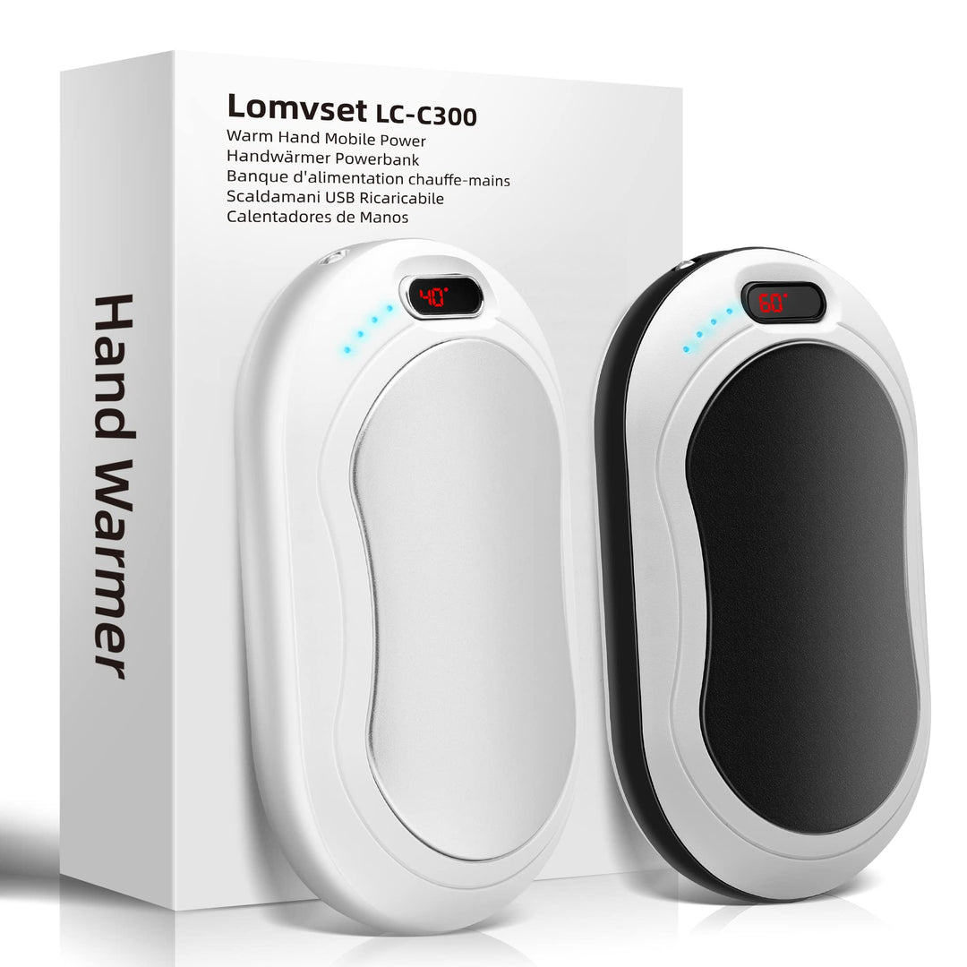 Lomvset Handwärmer Elektrisch 10000 mAh USB Wiederaufladbarer, Handwärmer Wiederverwendbar Wandern G