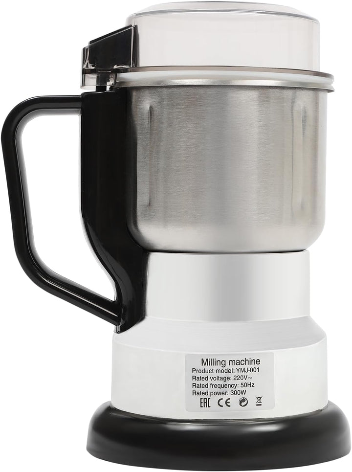 300W Elektrische Kaffeemühle, Edelstahl Kaffeebohnen Getreide Nuss Bohne Mahl für Trockene Produkte