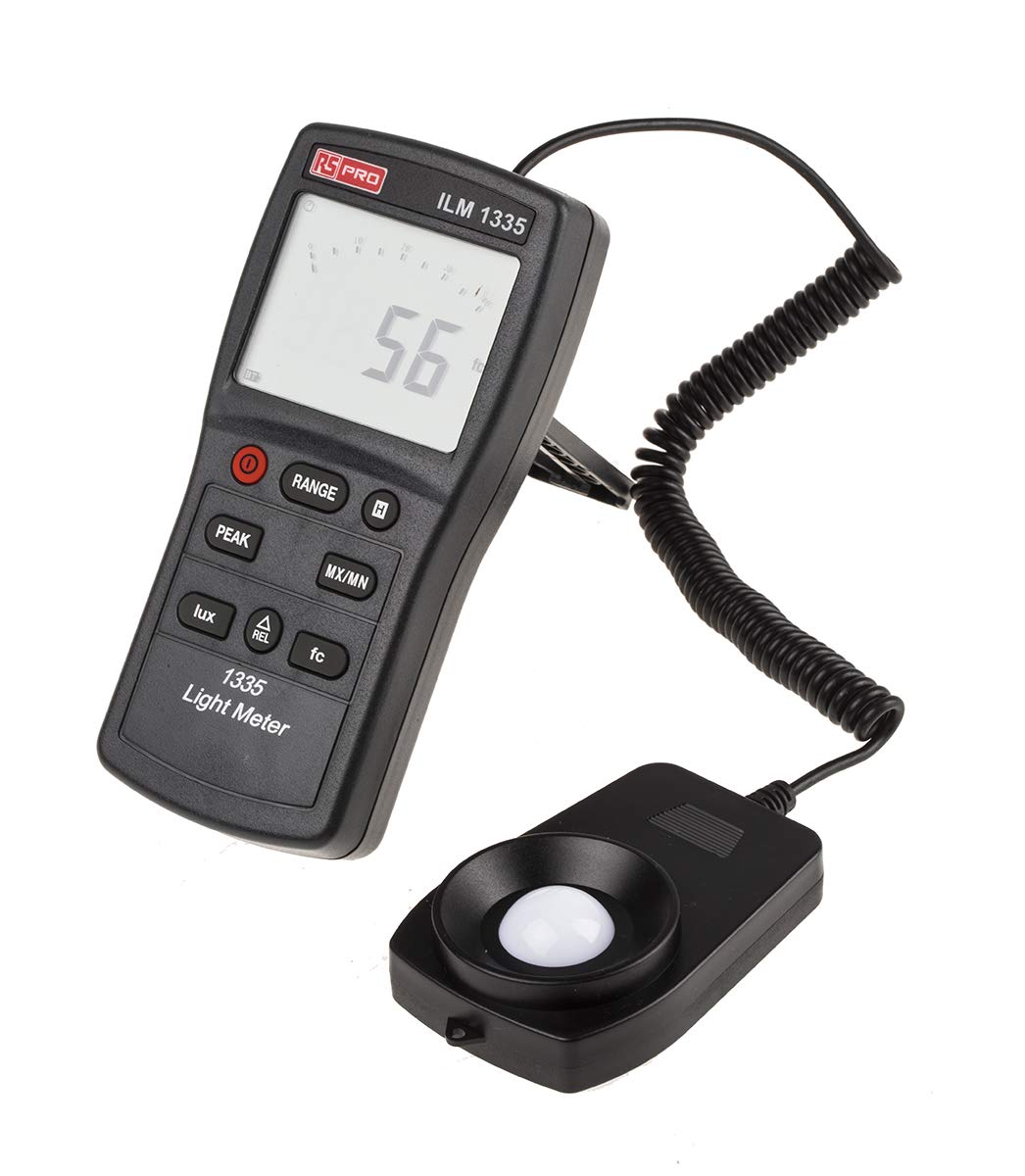RS PRO ILM1335 Luxmeter mit Photodiode, 0,01 lx, ±3% v. Mw. ±0,5% F.S