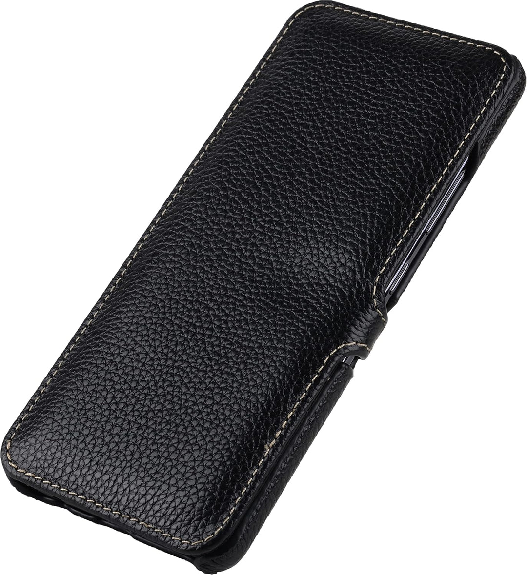 STILGUT Book Case kompatibel mit Samsung Galaxy A42 5G Hülle aus Leder mit Clip-Verschluss, Lederhül