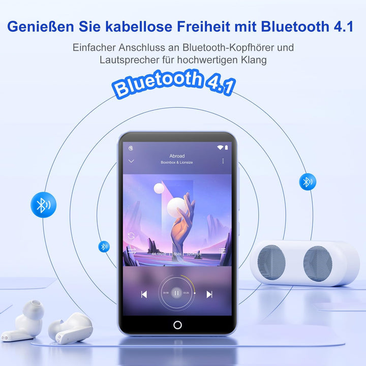 joliker Android MP4 Player mit Kamera, Spotify, 4" Full-Touch-Bildschirm Lila, Lila