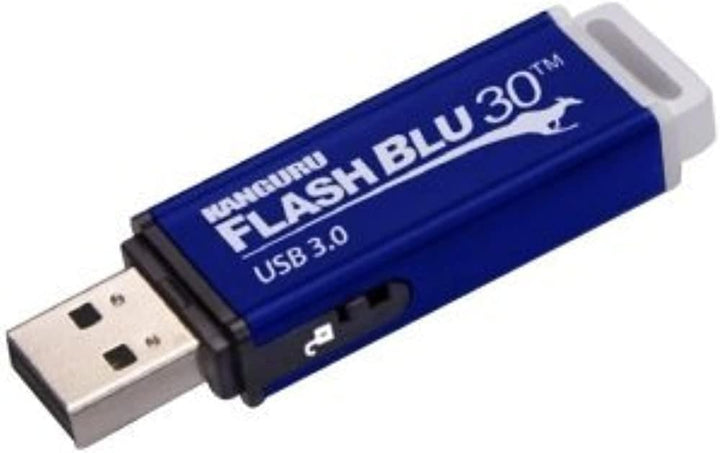 Kanguru FlashBlu30 USB-Speicherstick, USB 3.0, 64 GB – Blau, 64